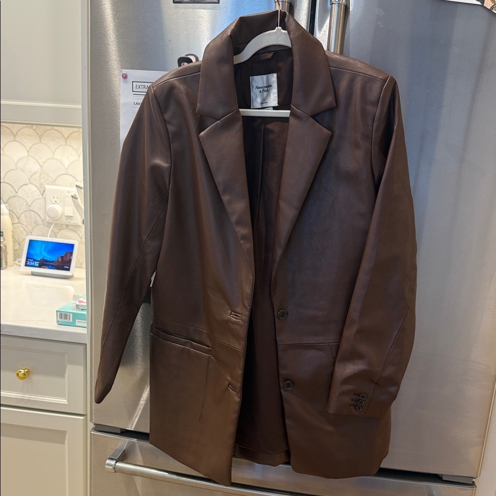 Abercrombie Faux Leather Blazer